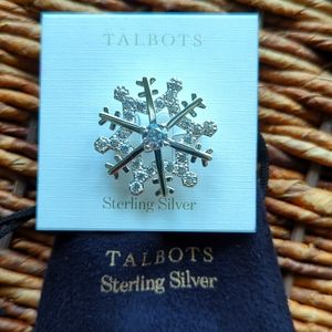 Talbot's sterling silver snowflake pin